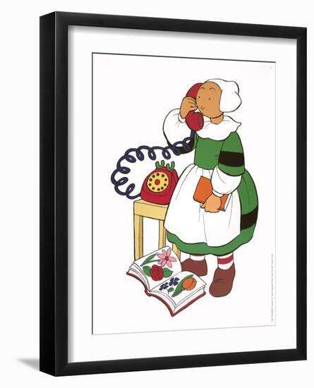 Becassine au telephone-Unknown-Framed Art Print