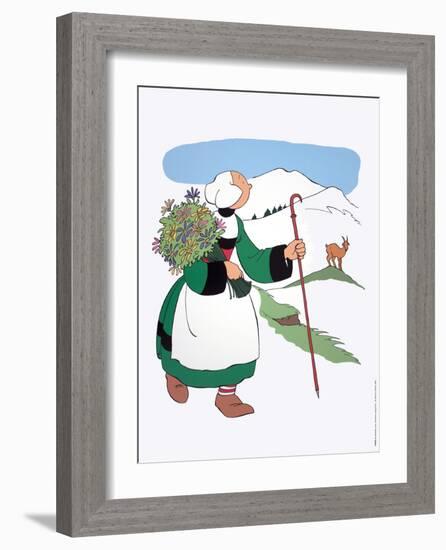 Becassine et les Alpes-Unknown-Framed Art Print