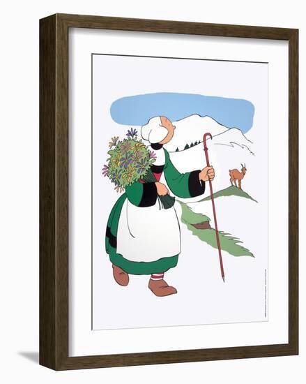 Becassine et les Alpes-Unknown-Framed Art Print