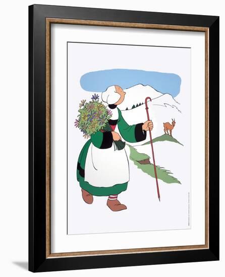 Becassine et les Alpes-Unknown-Framed Art Print