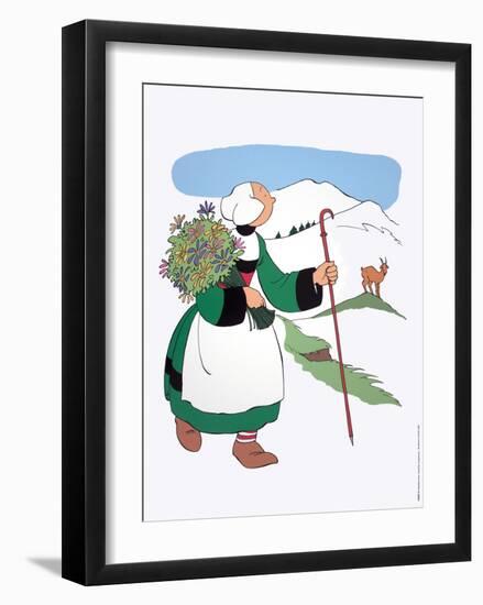 Becassine et les Alpes-Unknown-Framed Art Print