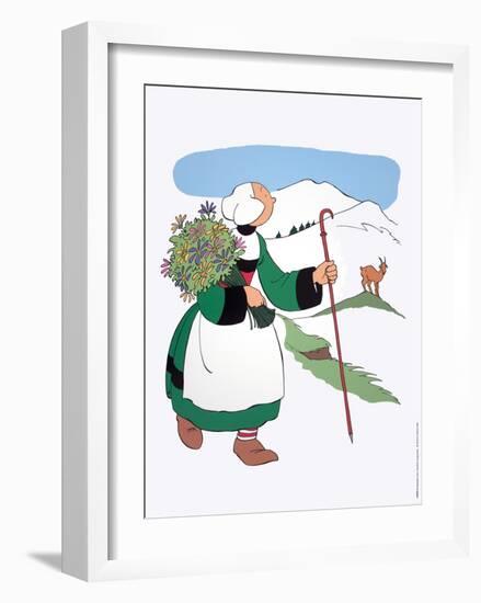 Becassine et les Alpes-Unknown-Framed Art Print