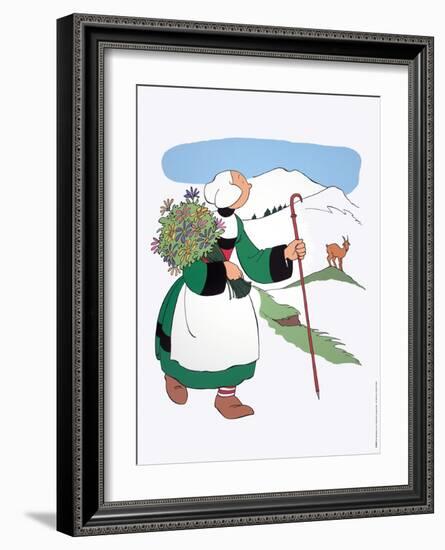 Becassine et les Alpes-Unknown-Framed Art Print