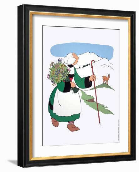 Becassine et les Alpes-Unknown-Framed Art Print