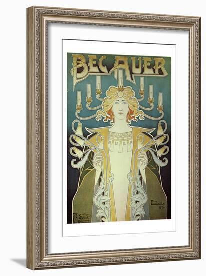 Becauer Lamps-Alphonse Mucha-Framed Art Print