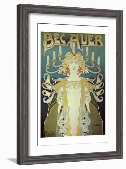 Becauer Lamps-Alphonse Mucha-Framed Art Print