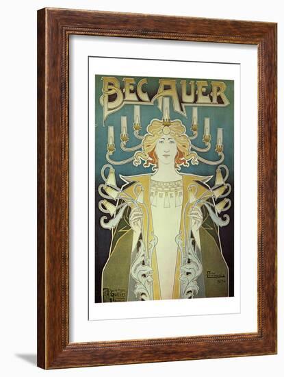 Becauer Lamps-Alphonse Mucha-Framed Art Print