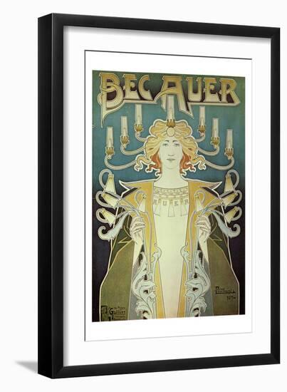 Becauer Lamps-Alphonse Mucha-Framed Art Print