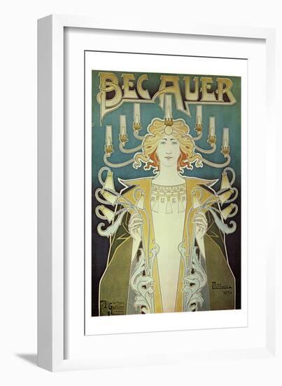 Becauer Lamps-Alphonse Mucha-Framed Art Print