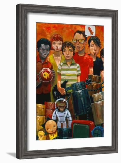 Because of Music-Aaron Jasinski-Framed Art Print