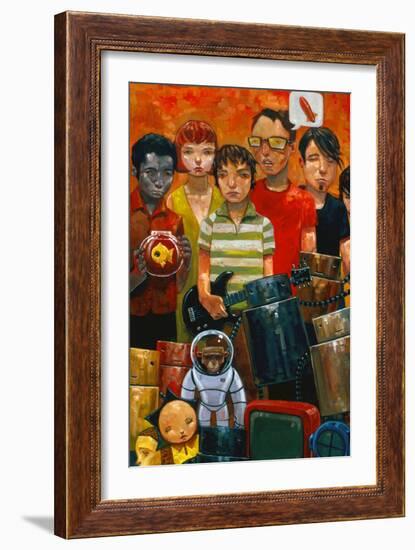 Because of Music-Aaron Jasinski-Framed Art Print