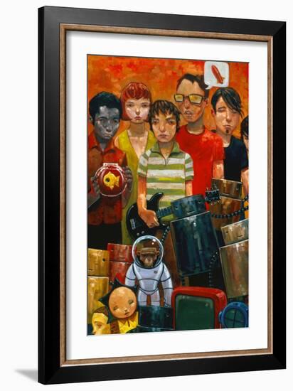 Because of Music-Aaron Jasinski-Framed Art Print