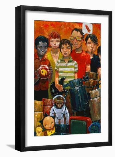 Because of Music-Aaron Jasinski-Framed Art Print