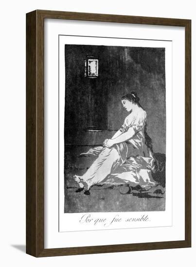 Because She Was Susceptible, 1799-Francisco de Goya-Framed Giclee Print