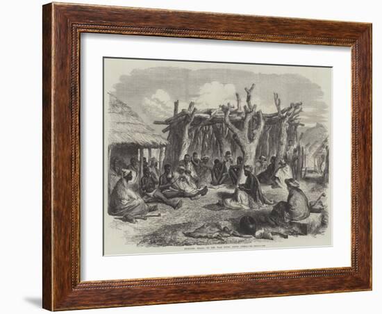 Bechuana Kraal, on the Vaal River, South Africa-null-Framed Giclee Print