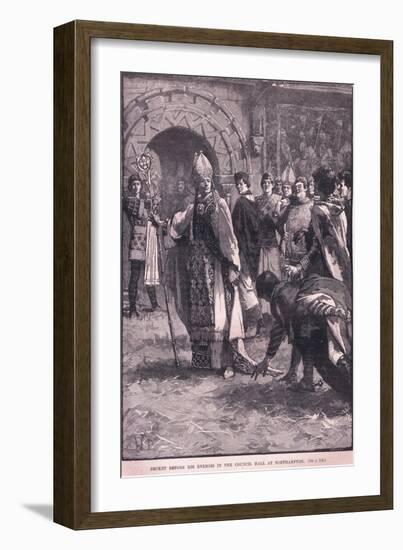 Becket before His Enemies in the Council Hall in Northampton Ad 1164-Walter Paget-Framed Giclee Print