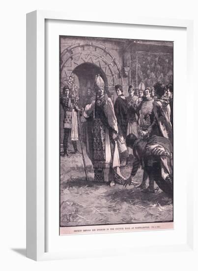 Becket before His Enemies in the Council Hall in Northampton Ad 1164-Walter Paget-Framed Giclee Print