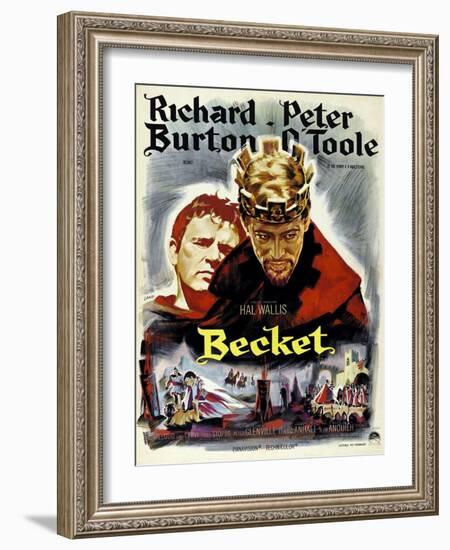 Becket, from Left, Richard Burton, Peter O'Toole, 1964-null-Framed Art Print