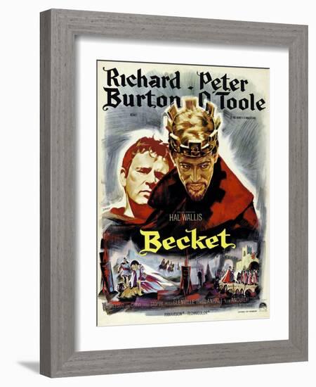 Becket, from Left, Richard Burton, Peter O'Toole, 1964-null-Framed Art Print