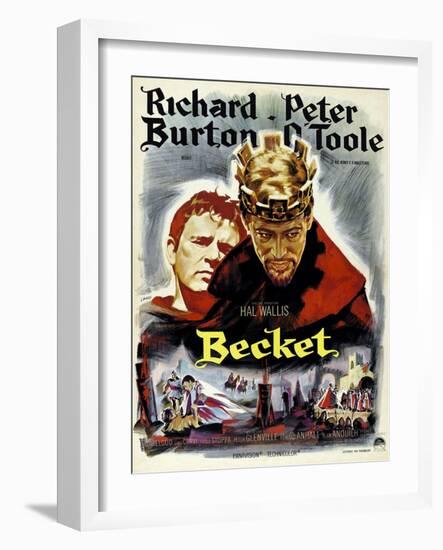 Becket, from Left, Richard Burton, Peter O'Toole, 1964-null-Framed Art Print