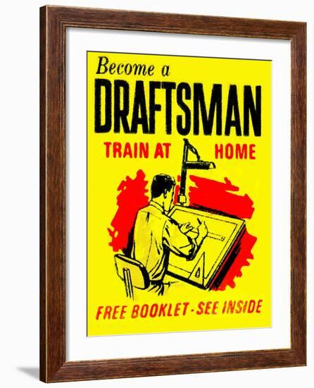 Become A Draftsman-Train At Home-null-Framed Art Print