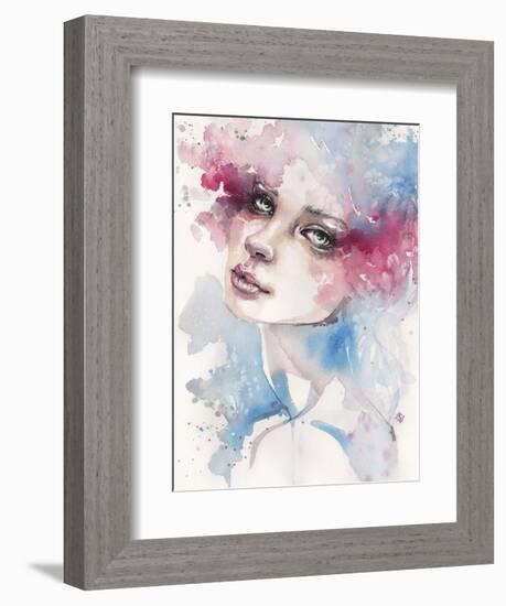 Becoming (Portrait Of Lady)-Sillier than Sally-Framed Art Print