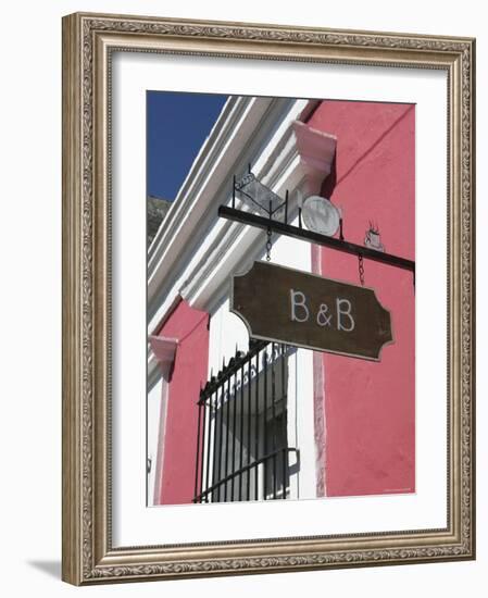 Bed and Breakfast Sign, Old Mazatlan, Mazatlan, Sinaloa State, Mexico-Walter Bibikow-Framed Photographic Print