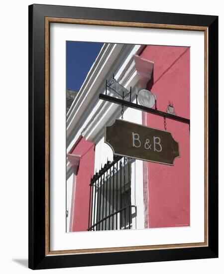 Bed and Breakfast Sign, Old Mazatlan, Mazatlan, Sinaloa State, Mexico-Walter Bibikow-Framed Photographic Print