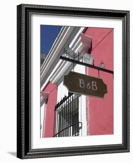 Bed and Breakfast Sign, Old Mazatlan, Mazatlan, Sinaloa State, Mexico-Walter Bibikow-Framed Photographic Print