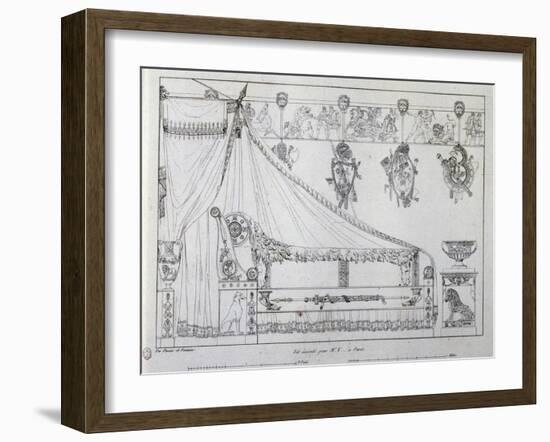 Bed Made for Mr T from Paris-Charles Percier-Framed Giclee Print