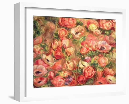 Bed of Anemones, 1901-Pierre-Auguste Renoir-Framed Giclee Print