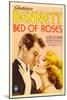 BED OF ROSES, from left: Joel McCrea, Constance Bennett on midget window card, 1933.-null-Mounted Art Print