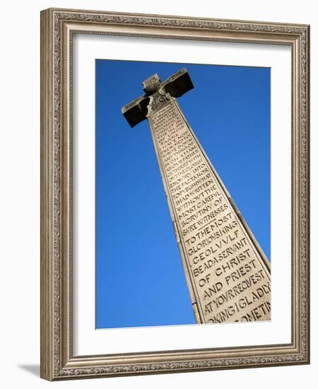 Bedes Memorial Cross, Roker, Sunderland, Tyne and Wear, England, United Kingdom, Europe-Mark Sunderland-Framed Photographic Print