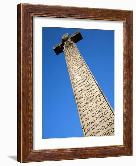 Bedes Memorial Cross, Roker, Sunderland, Tyne and Wear, England, United Kingdom, Europe-Mark Sunderland-Framed Photographic Print