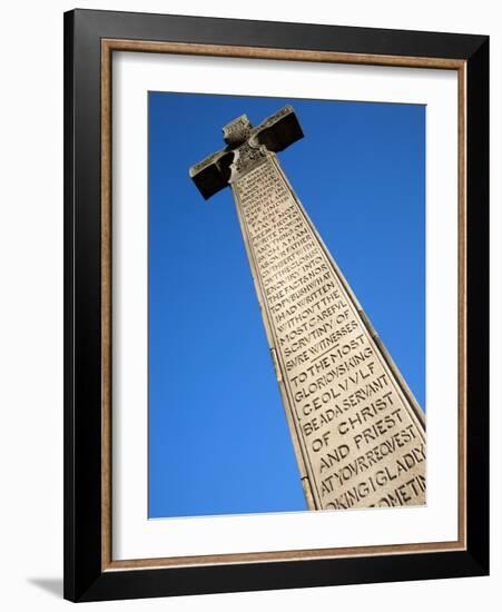 Bedes Memorial Cross, Roker, Sunderland, Tyne and Wear, England, United Kingdom, Europe-Mark Sunderland-Framed Photographic Print