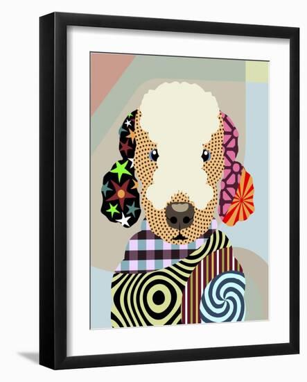 Bedlington Terrier-Lanre Adefioye-Framed Giclee Print