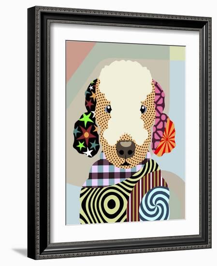 Bedlington Terrier-Lanre Adefioye-Framed Giclee Print