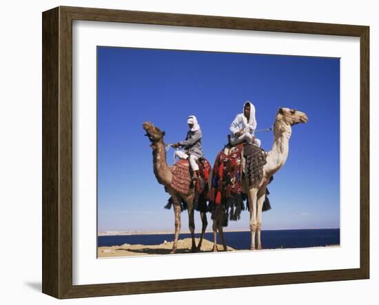 Bedouin and Camels, Sinai, Egypt, North Africa, Africa-Nico Tondini-Framed Photographic Print