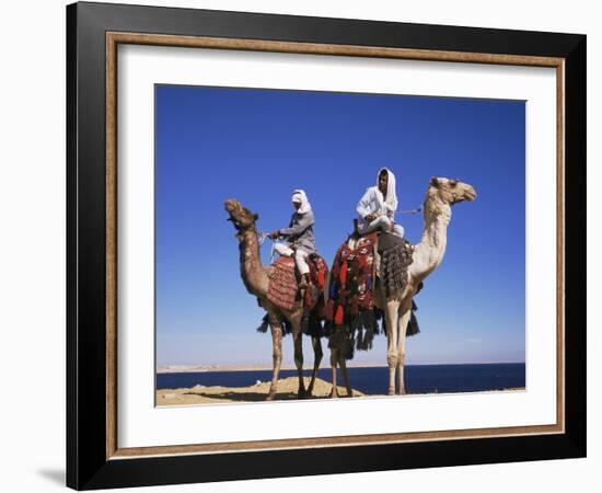 Bedouin and Camels, Sinai, Egypt, North Africa, Africa-Nico Tondini-Framed Photographic Print