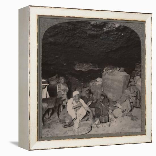 'Bedouin cave-dwellers in their caves', c1900-Unknown-Framed Stretched Canvas