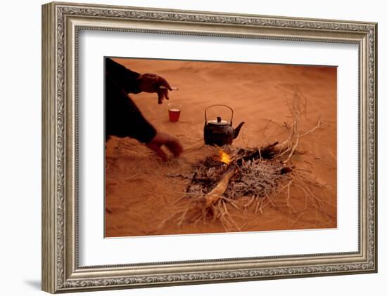 Bedouin Desert Breakfast, Jordon-Wadirum-Charles Glover-Framed Art Print