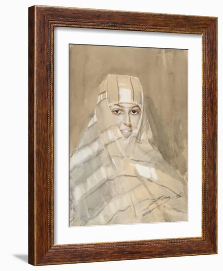 Bedouin Girl, 1886 (W/C on Paper)-Anders Leonard Zorn-Framed Giclee Print