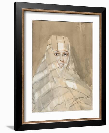 Bedouin Girl, 1886 (W/C on Paper)-Anders Leonard Zorn-Framed Giclee Print
