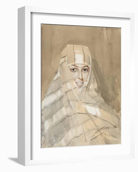 Bedouin Girl, 1886 (W/C on Paper)-Anders Leonard Zorn-Framed Giclee Print
