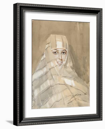 Bedouin Girl, 1886 (W/C on Paper)-Anders Leonard Zorn-Framed Giclee Print