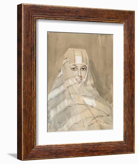 Bedouin Girl, 1886 (W/C on Paper)-Anders Leonard Zorn-Framed Giclee Print