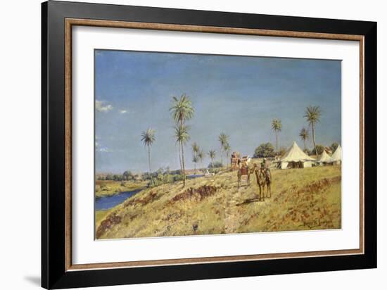 Bedouins riding camels. 1894-Holger H Jerichau-Framed Giclee Print