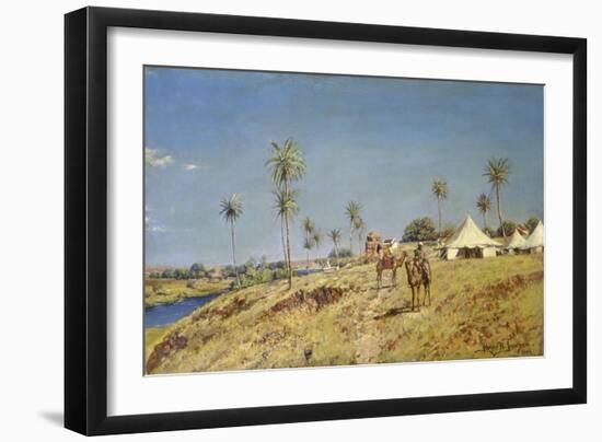 Bedouins riding camels. 1894-Holger H Jerichau-Framed Giclee Print