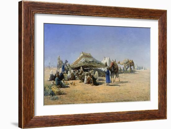 Bedouins with Tents Near Cairo, 1876-Nikolaj Jegorowitsch Makovskij-Framed Giclee Print