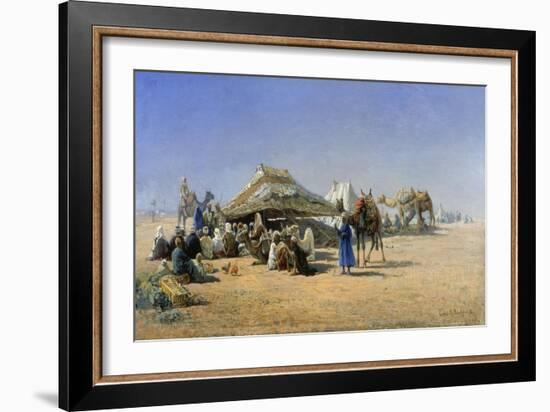 Bedouins with Tents Near Cairo, 1876-Nikolaj Jegorowitsch Makovskij-Framed Giclee Print